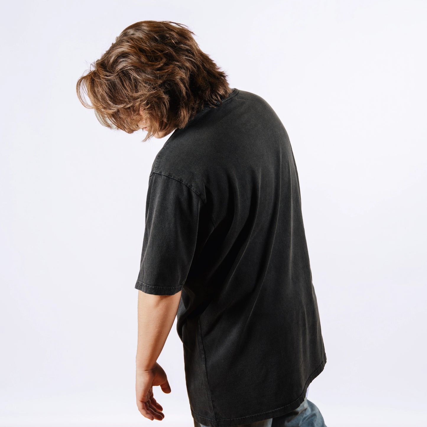 Retro Wolf Stone Washed Oversize T-Shirt