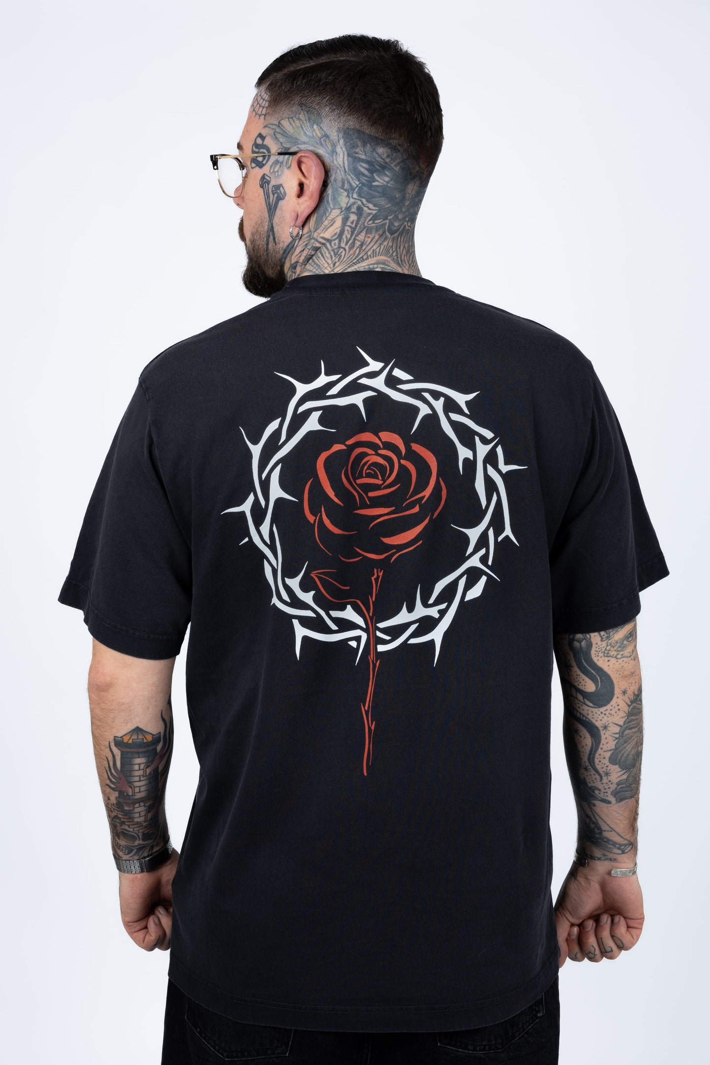 Metallogo Black Oversize T-Shirt