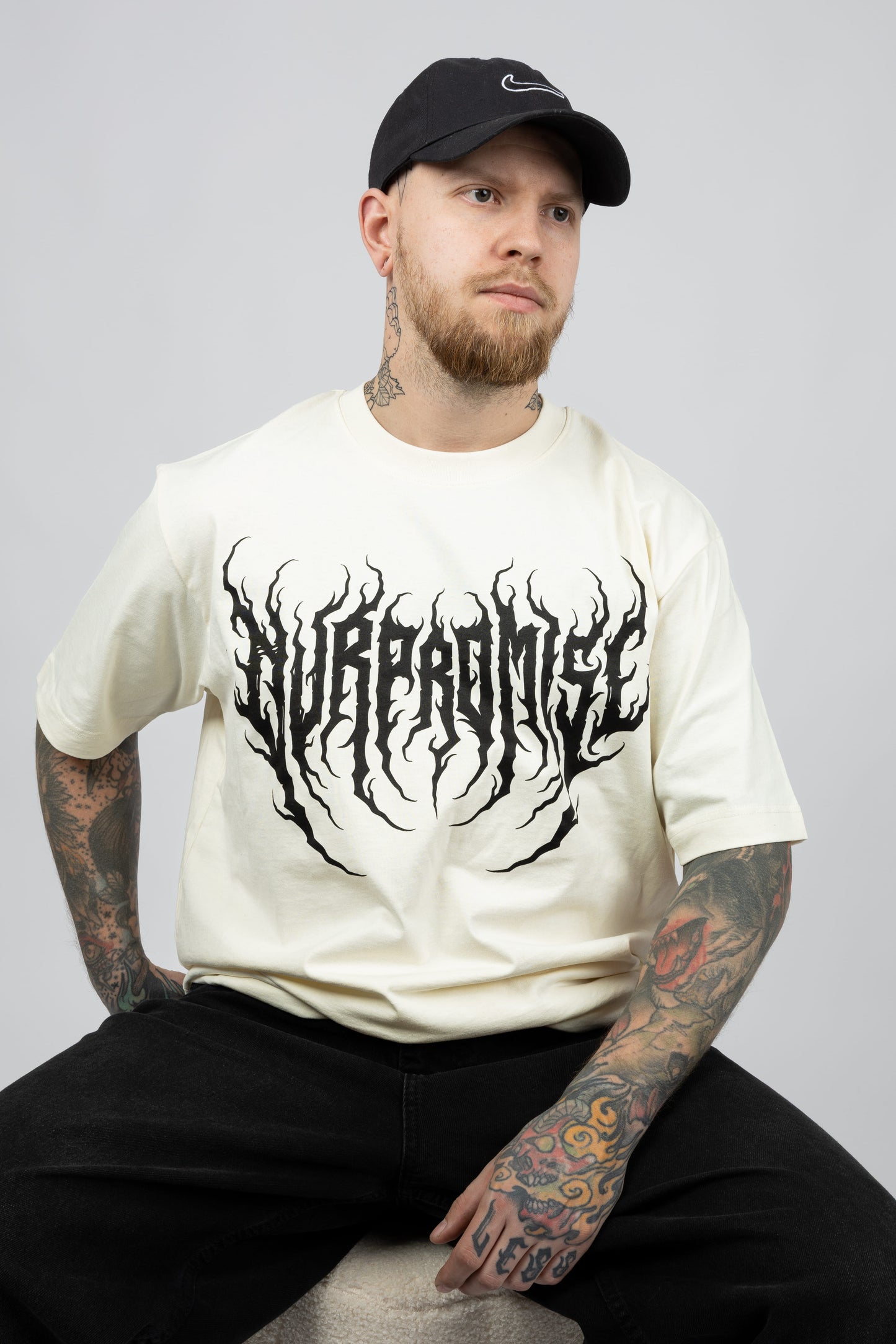 Metallogo Offwhite Oversize T-Shirt
