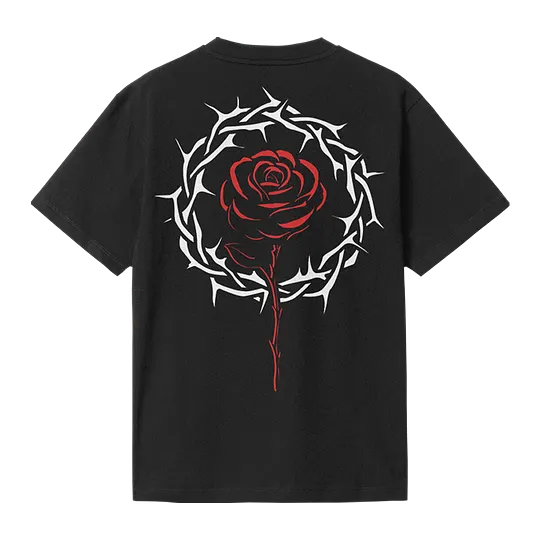 Metallogo Black Oversize T-Shirt
