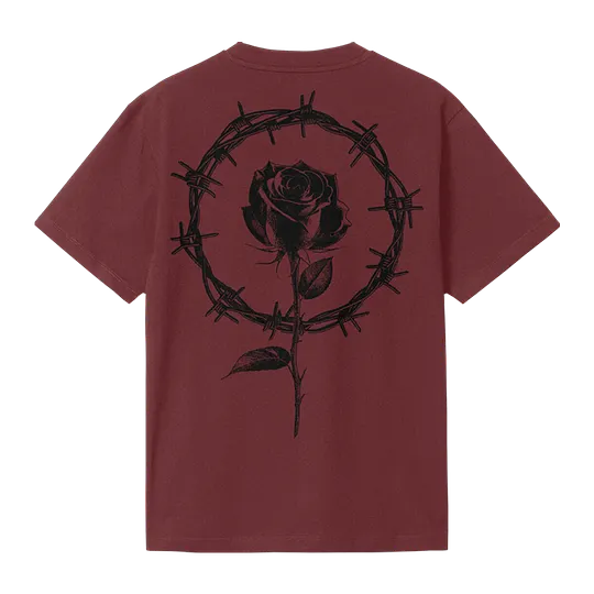 Metallogo Bordeaux Oversize T-Shirt