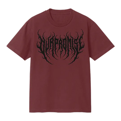 Metallogo Bordeaux Oversize T-Shirt